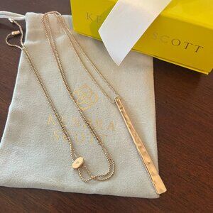 Kendra Scott Zorte Long Pendant In Rose Gold